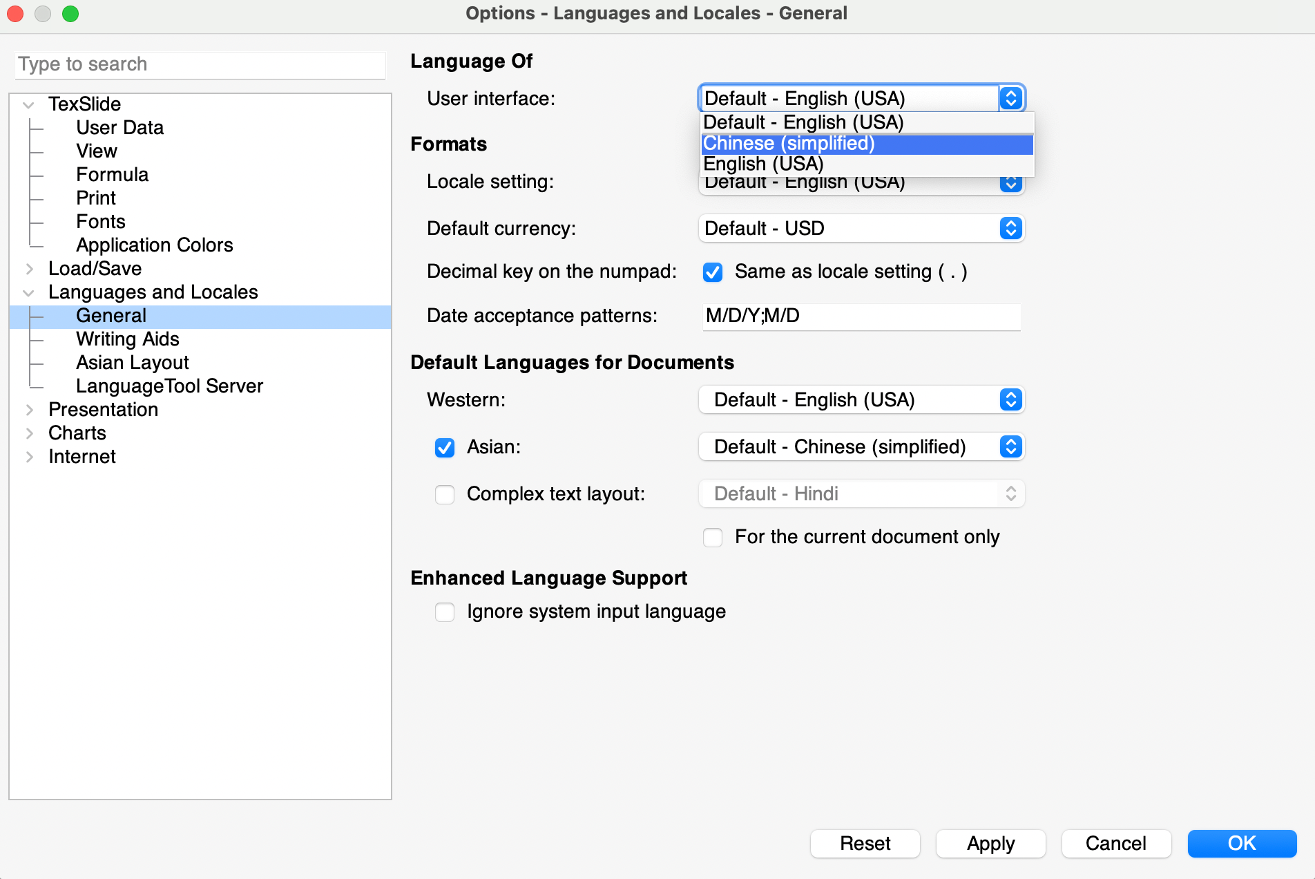 Language Setting